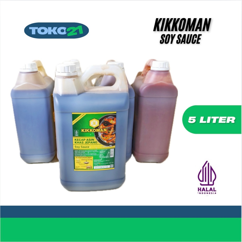 

Kikkoman Soy Sauce Halal 5 Liter / 5.7KG Kecap Asin Khas Jepang