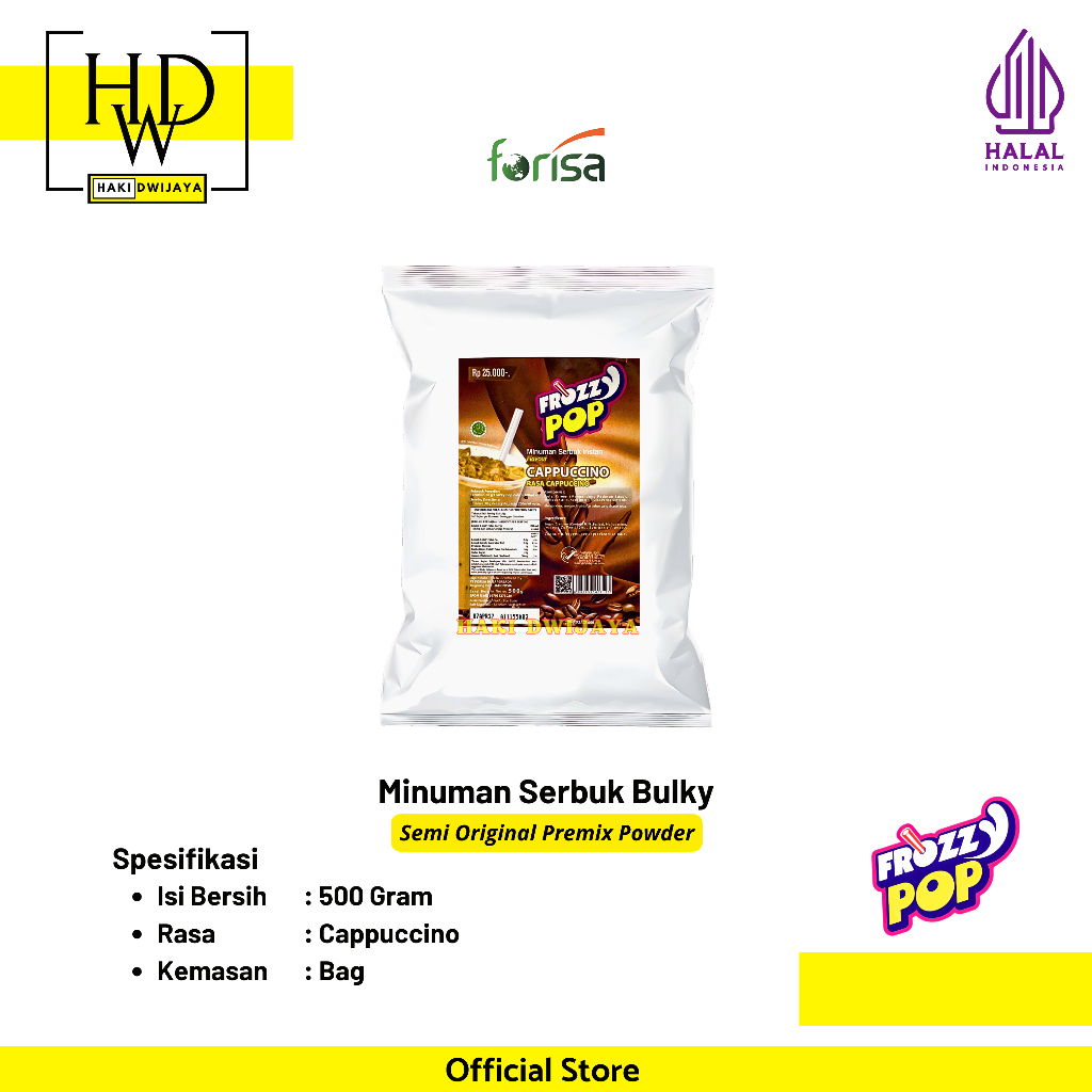 

[500gr] Froozy Pop Powder Minuman Bubuk Instan Rasa Cappuccino