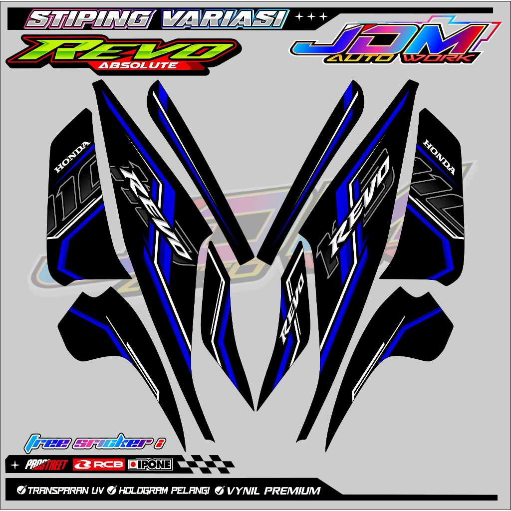 STRIPING VARIASI HONDA REVO ABSOLUTE / STICKER LIST VARIASI MOTOR REVO ABSOLUTE