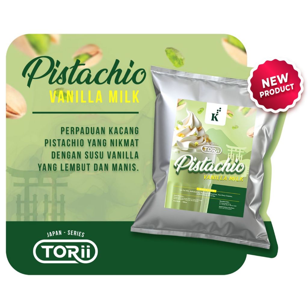 

Torii Pistachio Vanilla Milk 1 Kg Powder Drink
