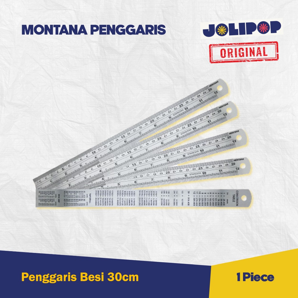 

Penggaris Besi Ukuran 30cm / Penggaris Stainless / Penggaris Panjang