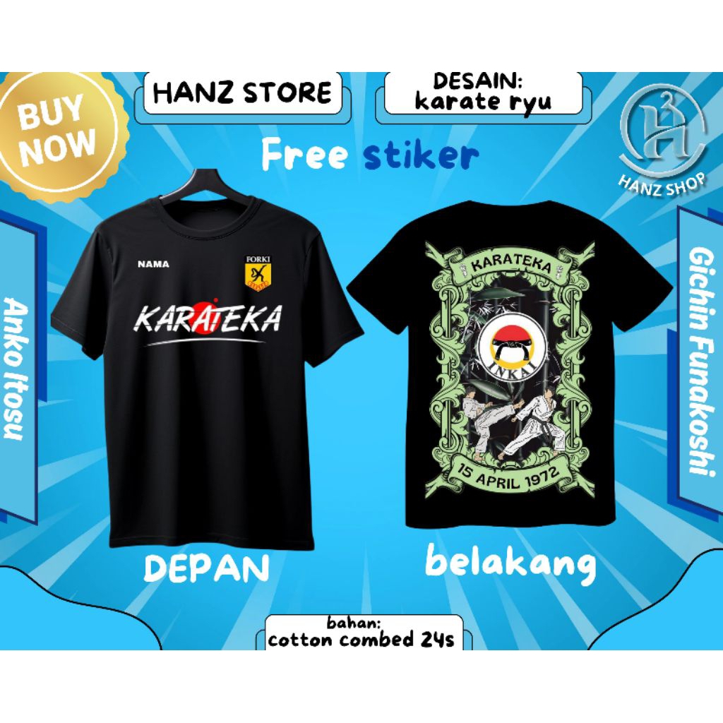 KAOS KARATE KEREN || KAOS KARATE DISTRO || BAJU KARATE KEREN || KAOS KARATE ANAK-ANAK || KAOS KARATE