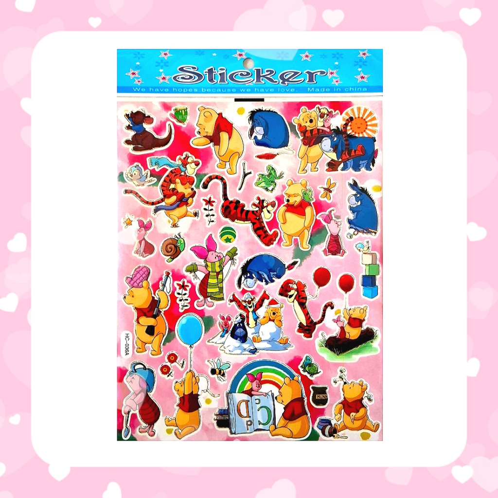 

[KH] Stiker Laser Gambar Tempel Laser Sticker Anak Karakter Kartun Winnie The Pooh