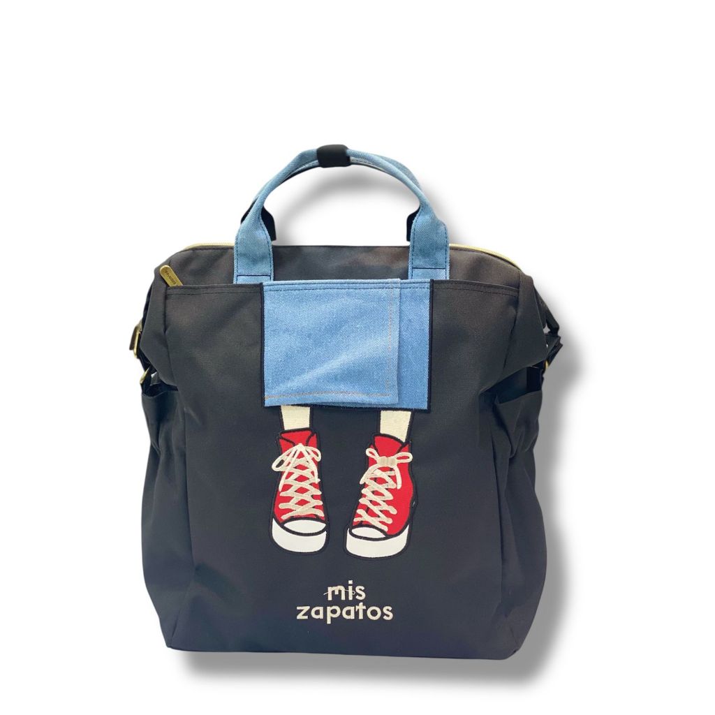 Denim Wrap Skirt Backpack