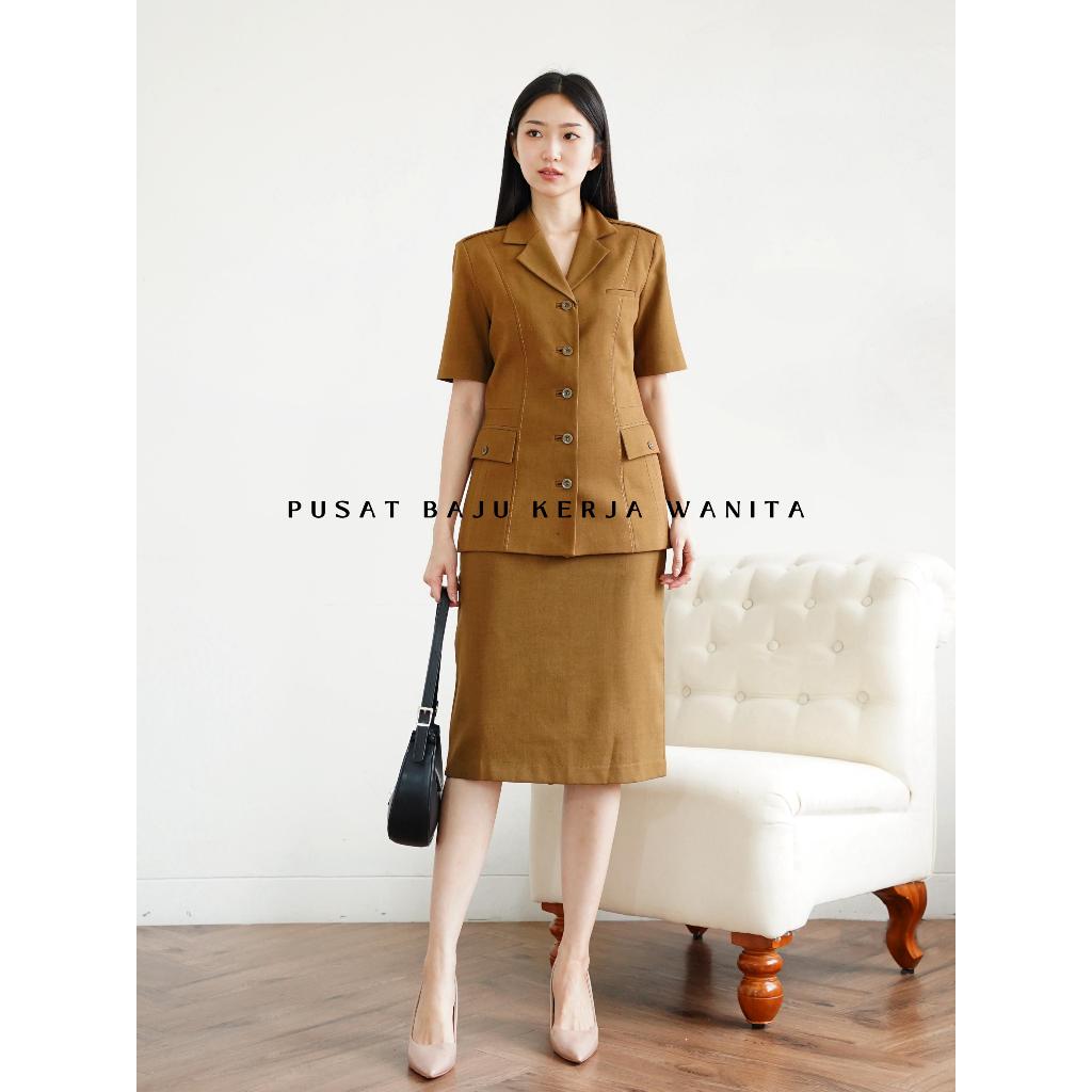 Seragam pemda wanita / Baju dinas pemda pns / Baju khaki pns asn wanita - 6605 Pemda Aceh