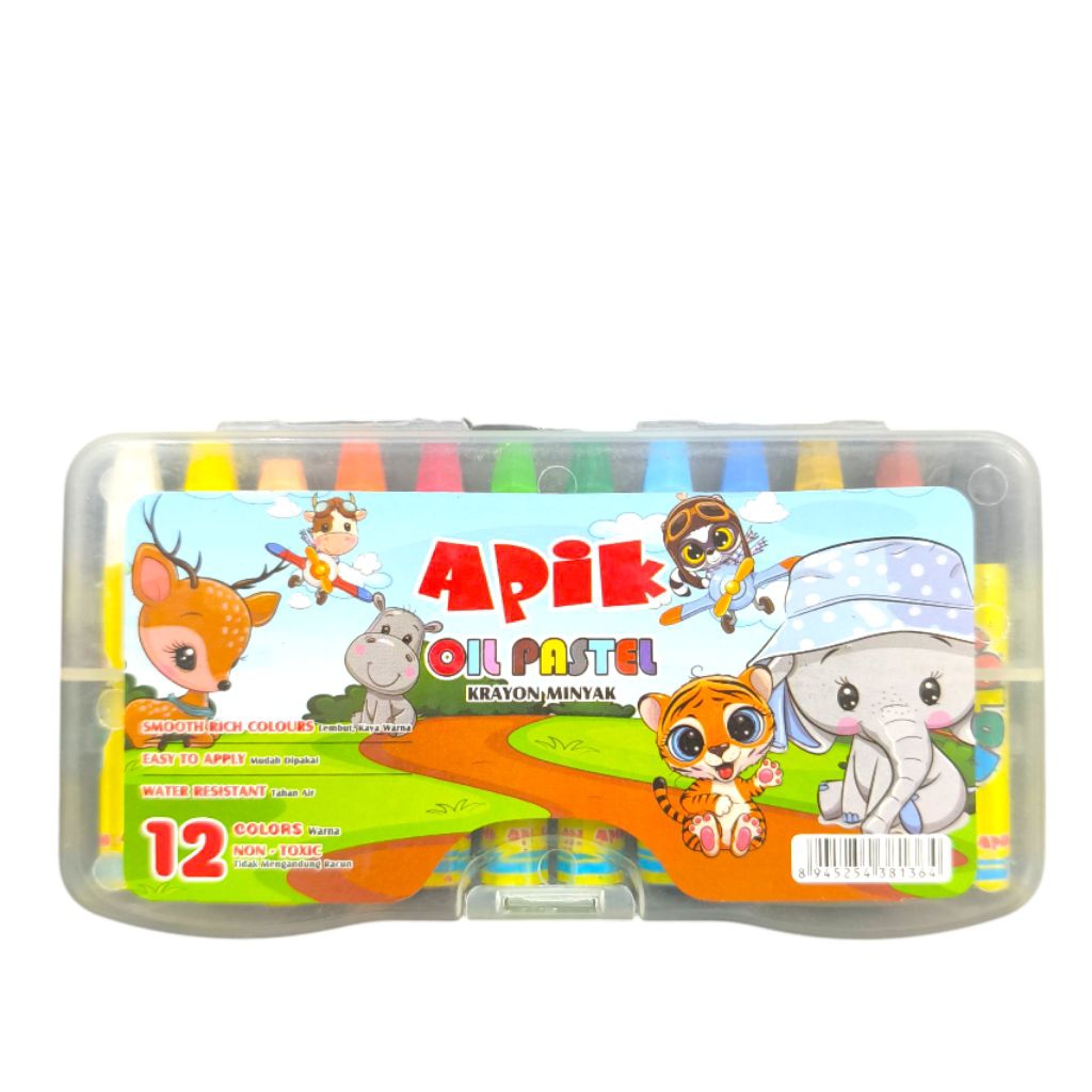 

Crayon | Oil Pastel Murah | Merk Apik 12W | 12 Warna (Set)