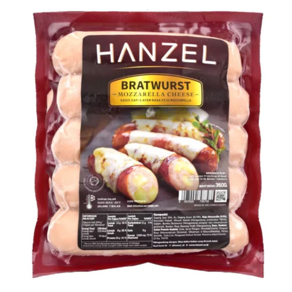 

Hanzel Bratwurst Mozzarella Cheese 360 Gram