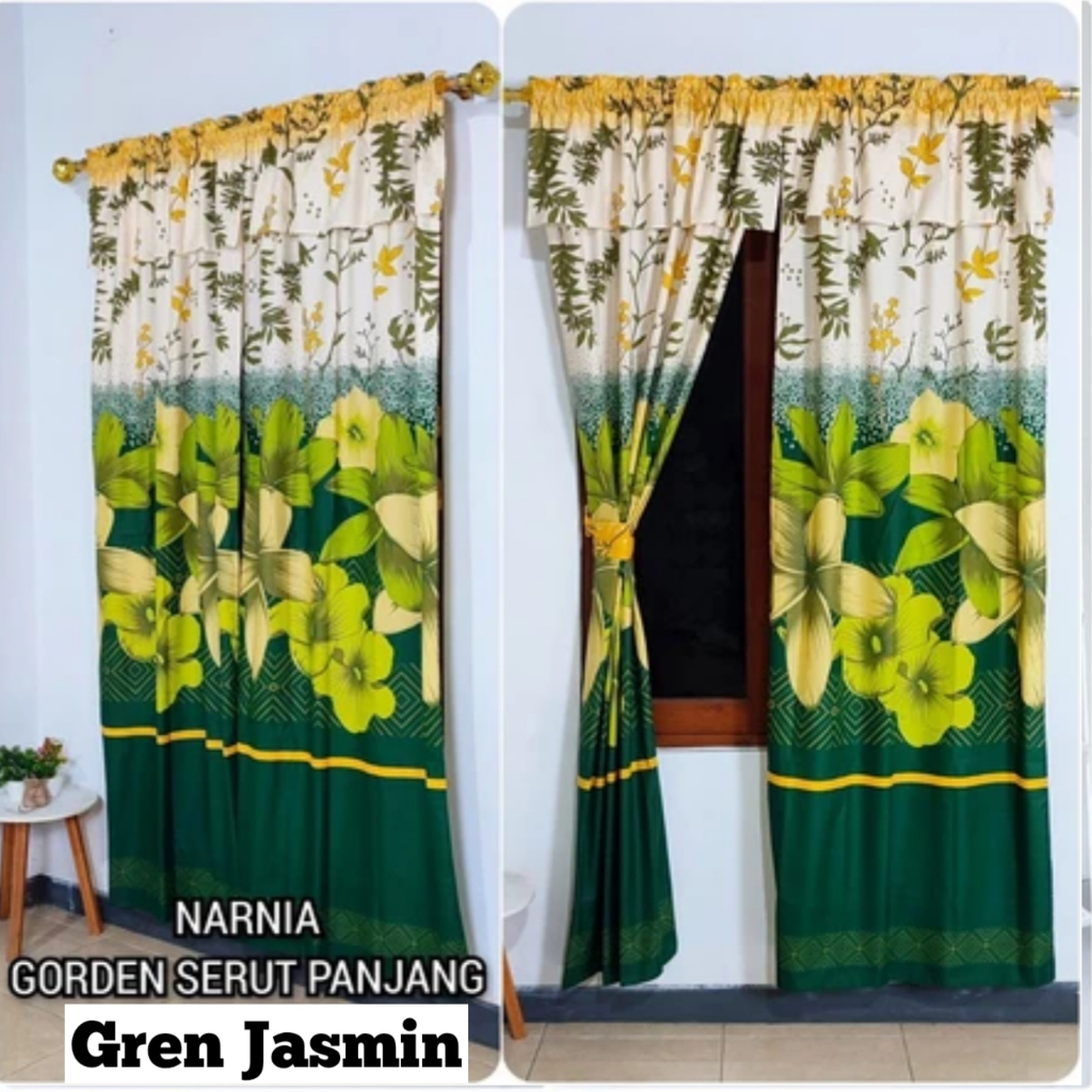 Gorden Serut Gorden Panjang 2 Meter Tirai Jendela Gorden Pintu / Gorden Jendela Panjang