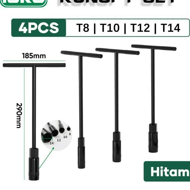 Kunci Sok T-Type Sockte Kunci T Lengkap Kunci Sock 8-14MM Kunci Lengkap Kunci T Set T8 T10 T12 T14 K