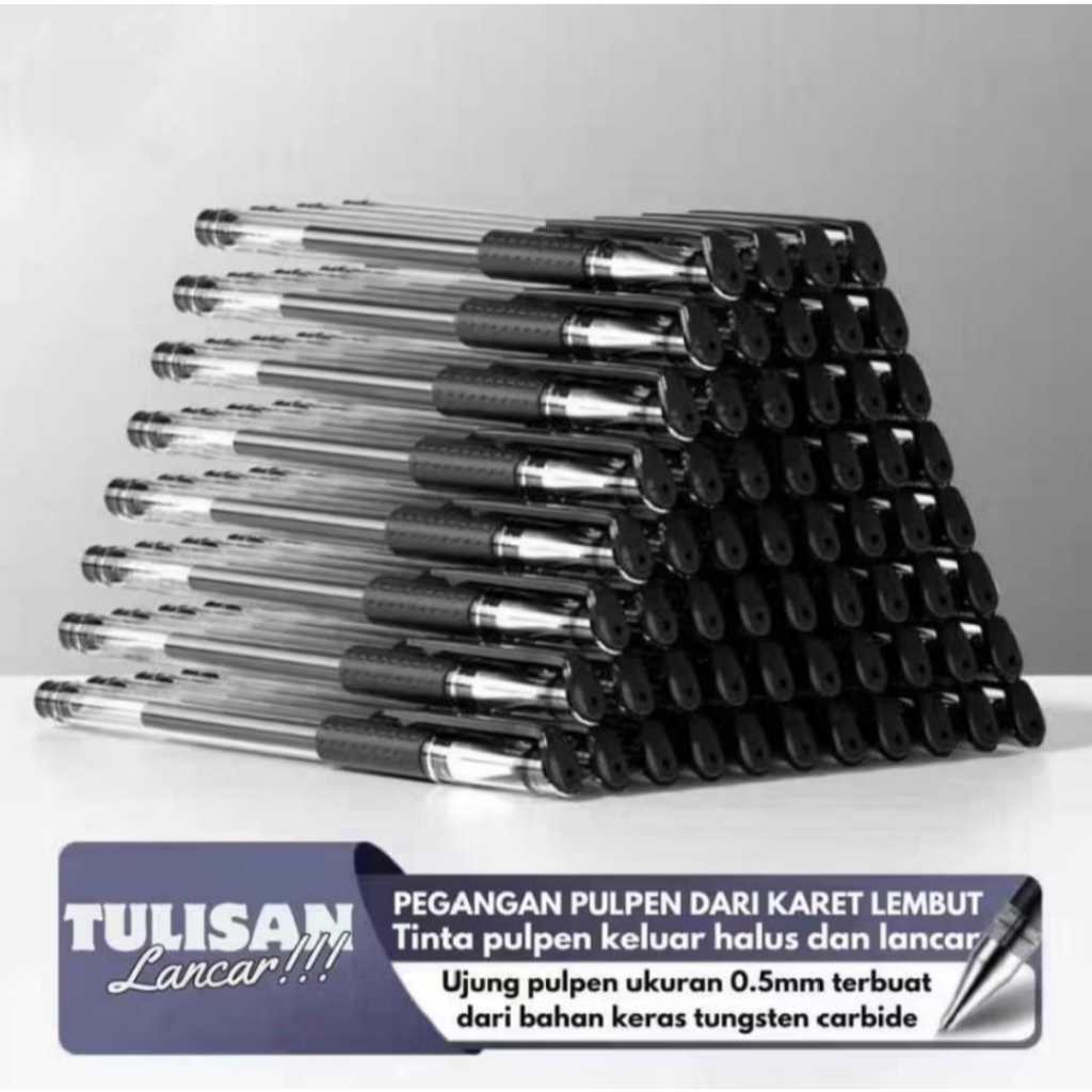 

Pulpen Gel Ink Pen Bullet Tip 0.5mm Pena Alat Tulis Hitam