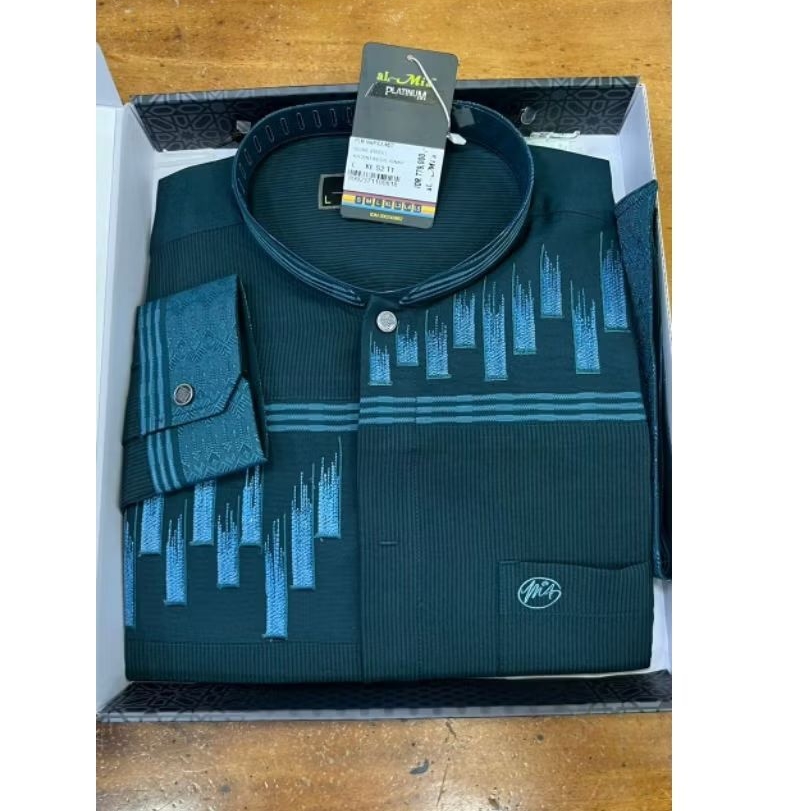 Baju Koko Al Mia Mt platinum lengan panjang 100% original