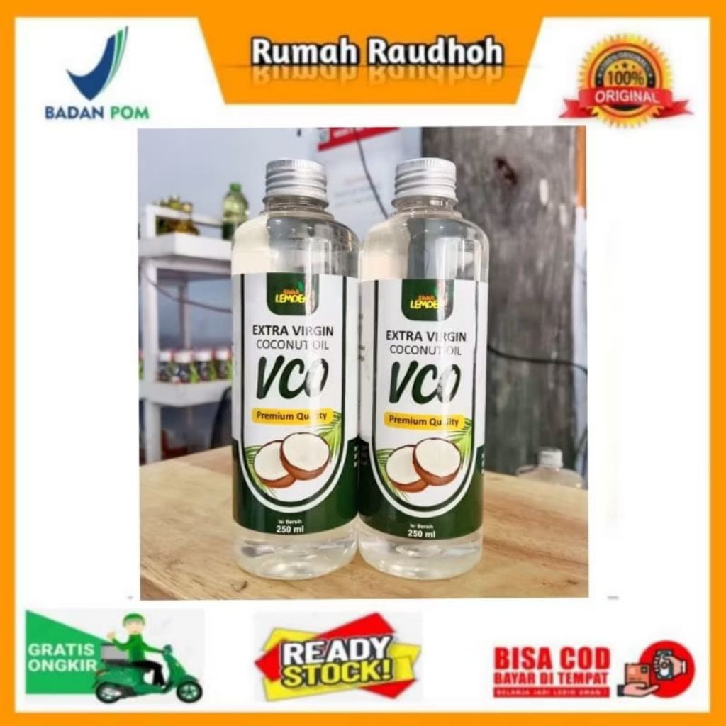 

EXTRA VIRGIN COCONUT OIL (VCO) 250 ML ORGANIK PREMIUM QUALITY SUUR LEMOEN - MINYAK KELAPA MURNI KAYA MANFAAT