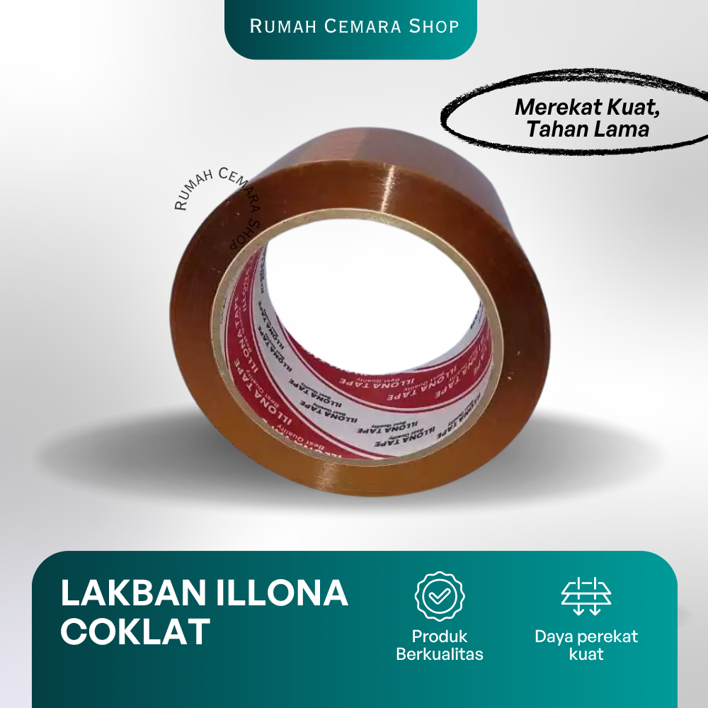 

Lakban Coklat Illona 45 x 80 yard Daya Rekat Kuat Tahan Lama Pengemasan