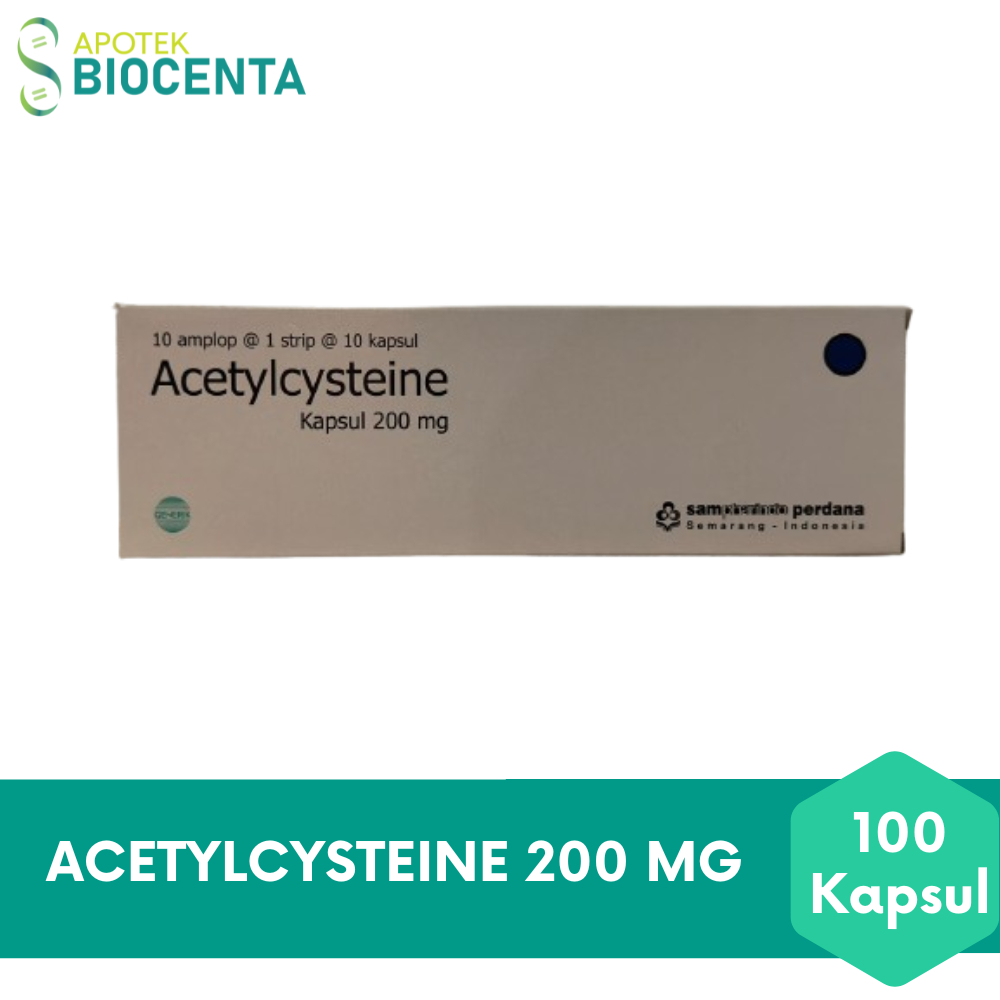 Acetylcysteine 200 mg 100 kapsul Perbox