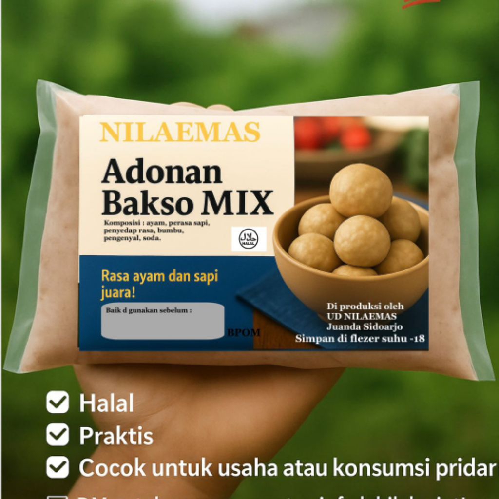 Adonan bakso ayam+sapi 1kg