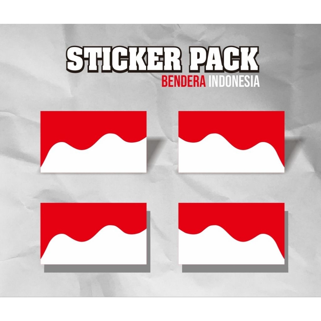

Sticker Pack BENDERA INDONESIA Tempel Pipi sticker Cutting