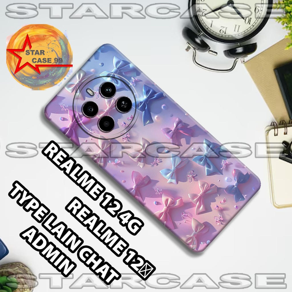Softcase karet realme 12 4g | realme 12+/S25/Motif raibbon/case realme 12 4g | realme 12+/casing Rea