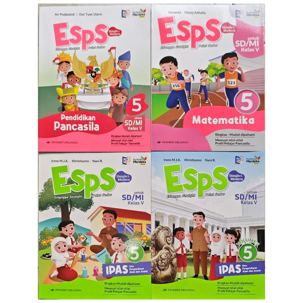 ESPS BAHASA INDONESIA. MATEMATIKA. IPAS Vol 1. IPAS Vol 2. PENDIDIKAN PANCASILA KELAS 5 SD KURIKULUM