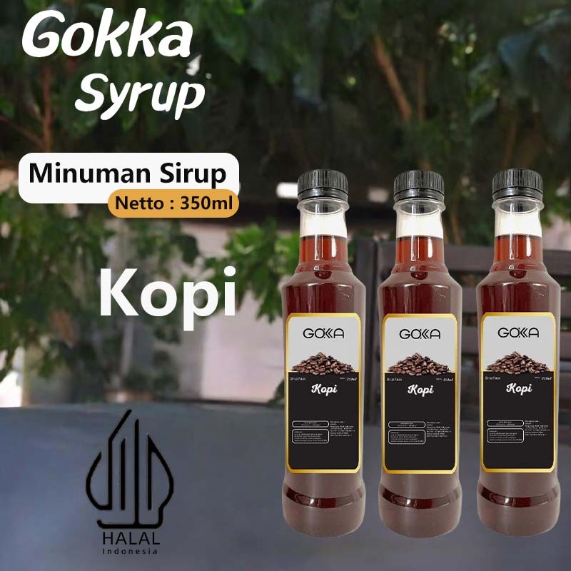 

350ml Kopi Syrup Gokka - Kopi | Sirup Halal Coffee Syrup
