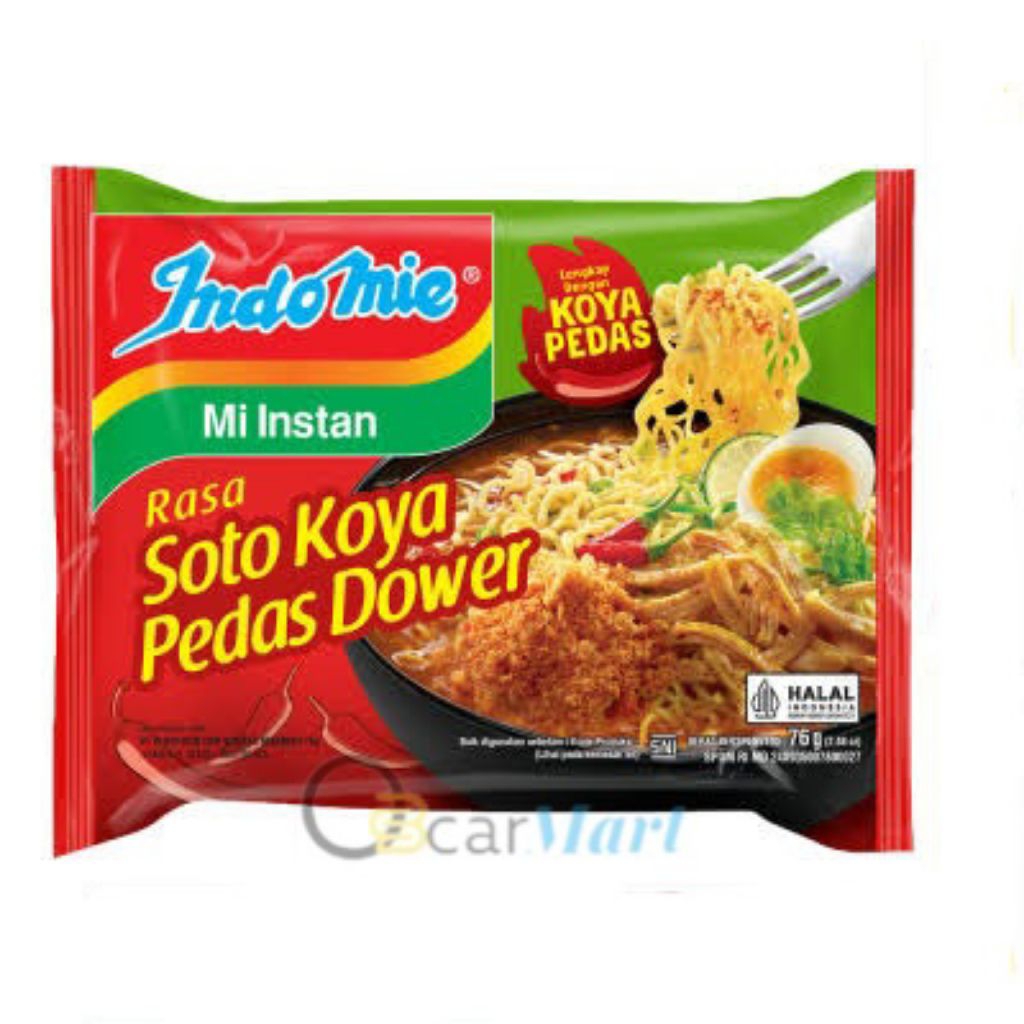 

INDOMIE rasa SOTO KOYA PEDAS DOWER mi instant kuah 75g