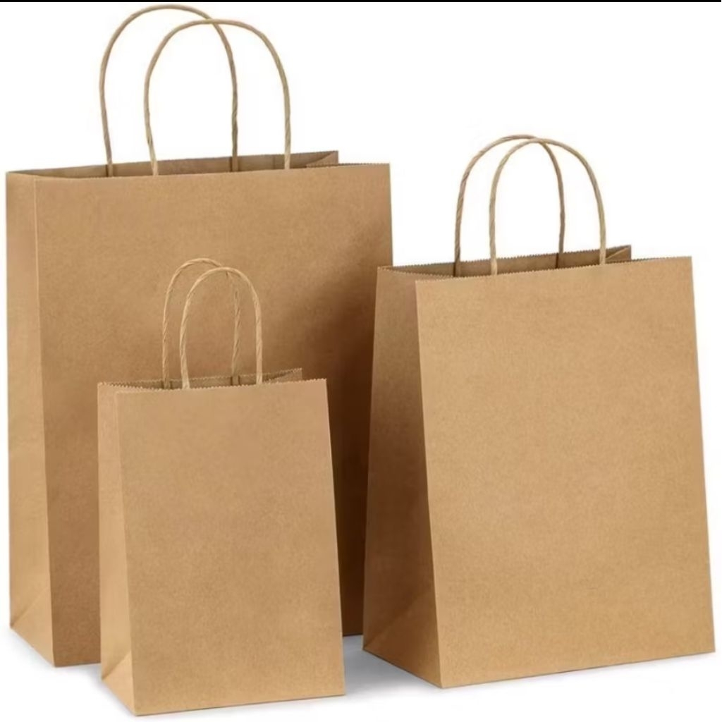 

Paperbag Coklat Polos Ukuran kecil / Medium dan Besar (harga satuan)