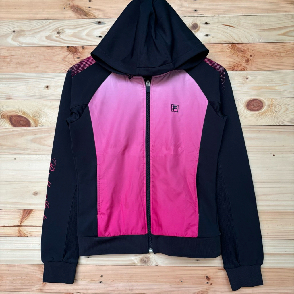 Jaket Tracktop Zip Hoodie Fila Biella Italia - Second Very Good Condition Untuk Pria & Wanita