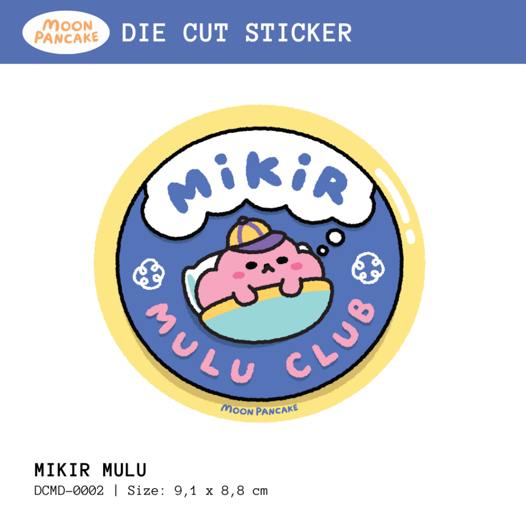

Moon Pancake Die Cut Sticker (Stiker Koper) - Mikir Mulu Club