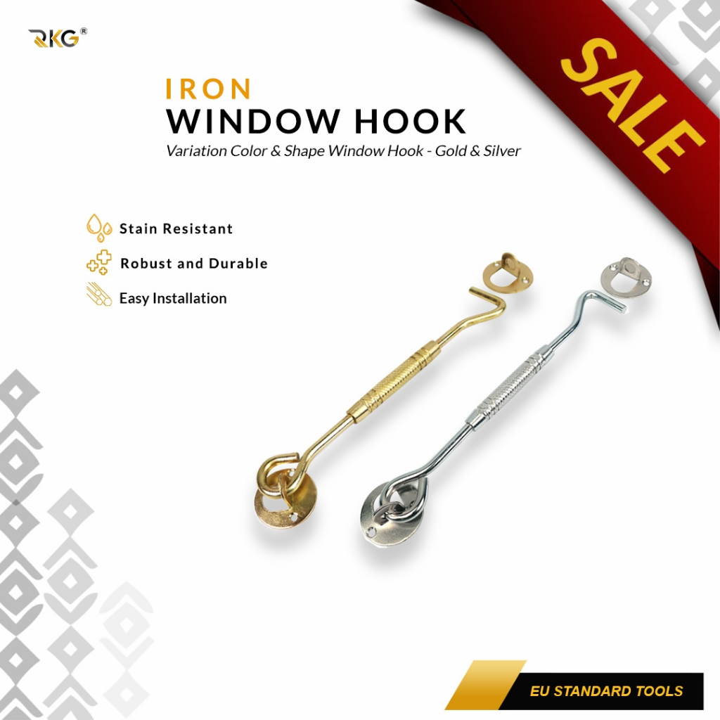 Hak Angin Jendela Grip Window Hook Stainless 8 Inch