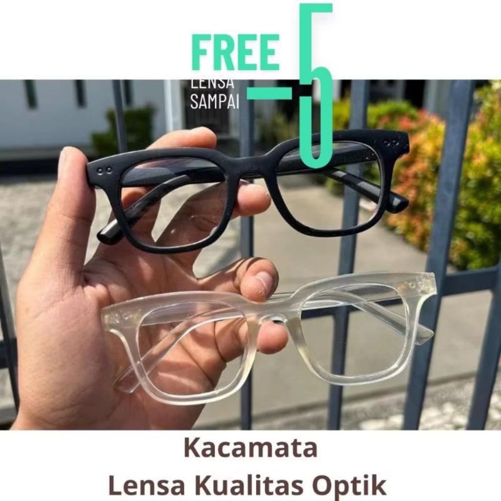 FREE BOX & CLEANER - Kacamata Vincent Anti Radiasi Photokromic BlueRay BlueCromic Bisa Minus Normal 