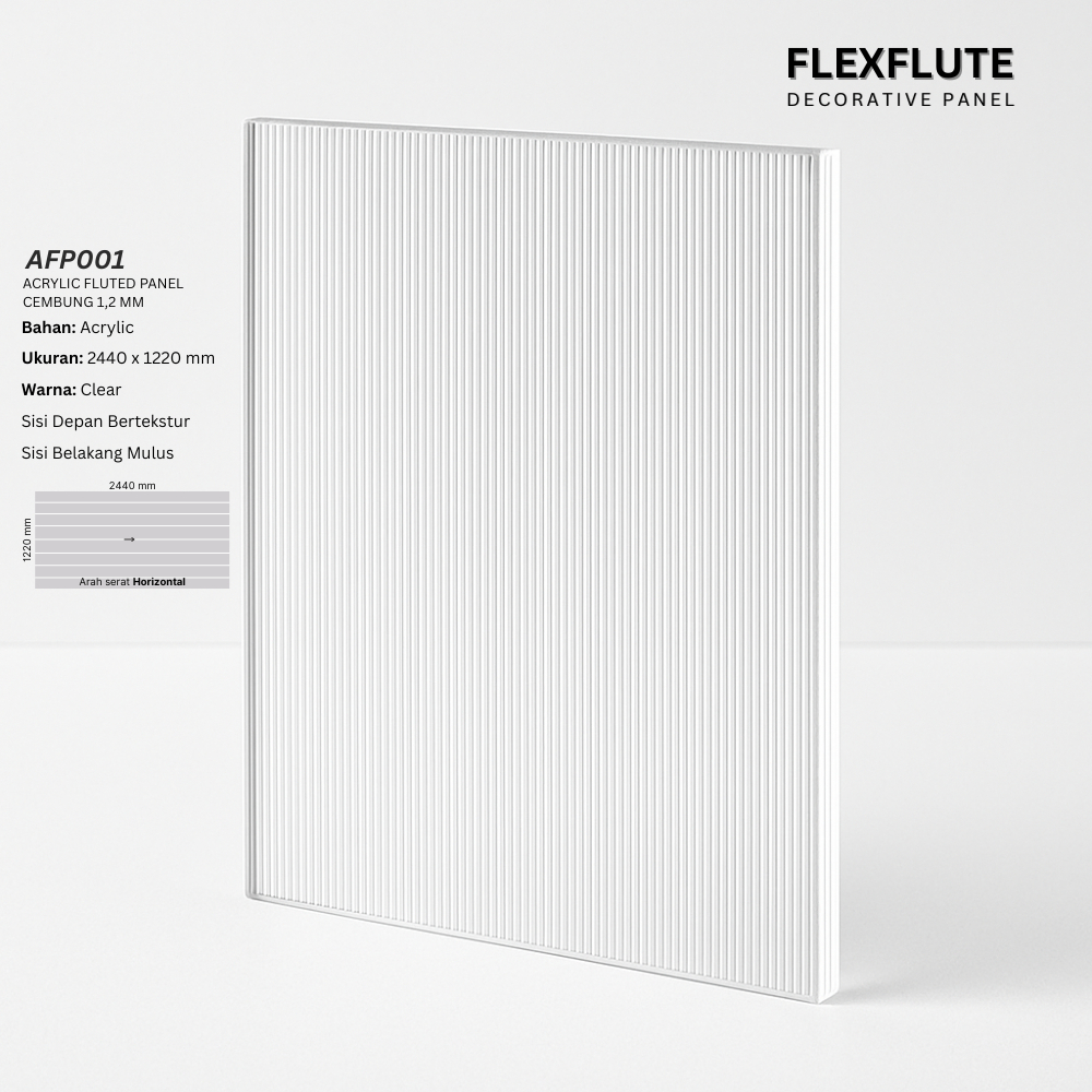 Sample Acrylic Fluted Panel FLEXFLUTE