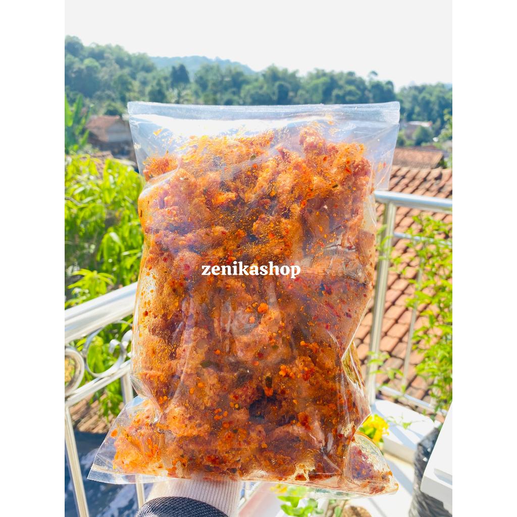 

kulit ayam crispy pedas daun jeruk/original daun jeruk kemasan 1kg 250gram 500gram