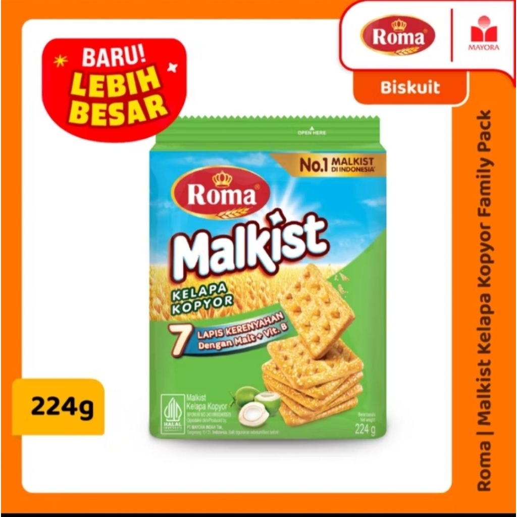 

Roma Malkist Family pack kelapa kopyor
