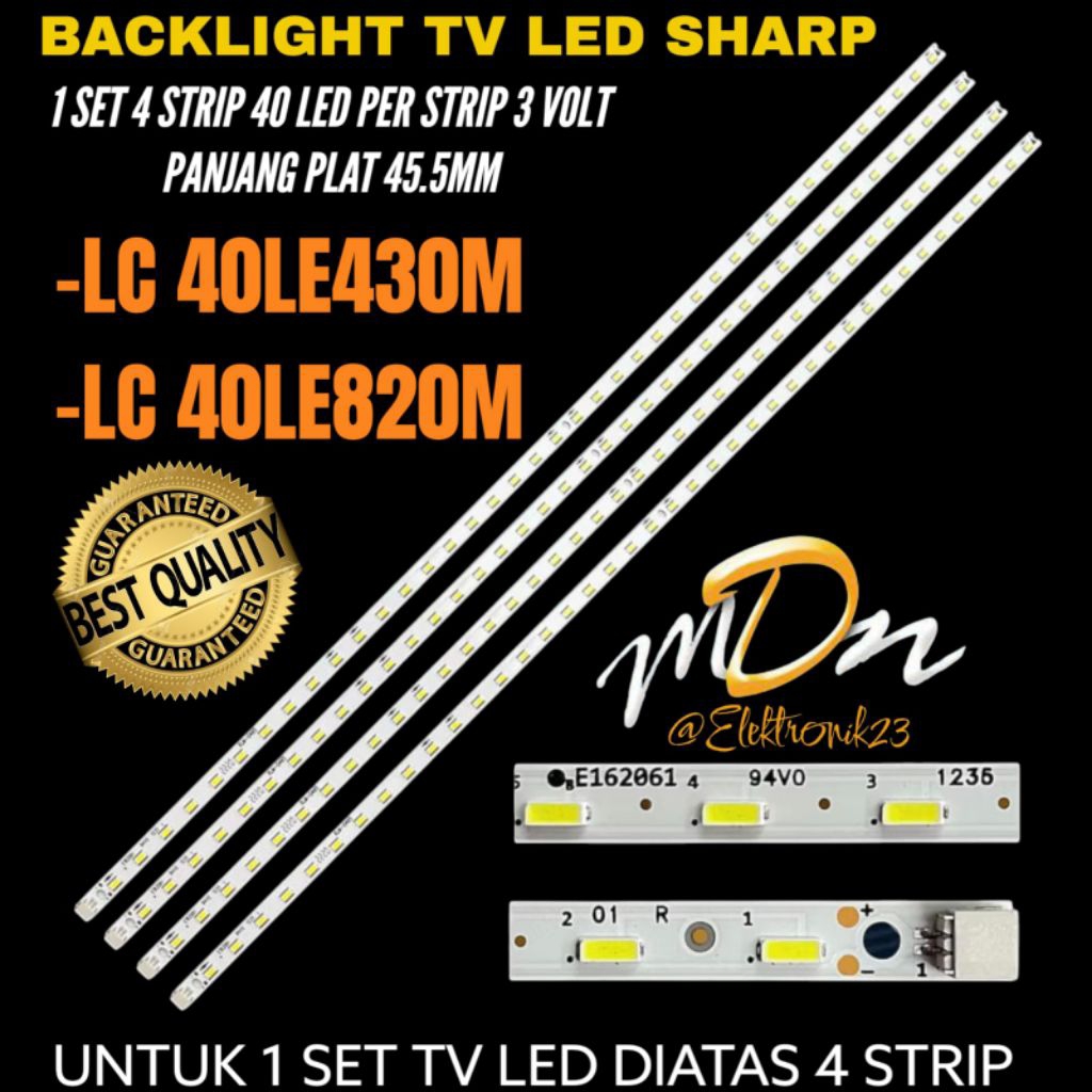 BACKLIGHT TV LED SHARP 40 INCH LC-40LE820M- LC-40LE430M BACKLIGHT TV SHARP 40 INCH