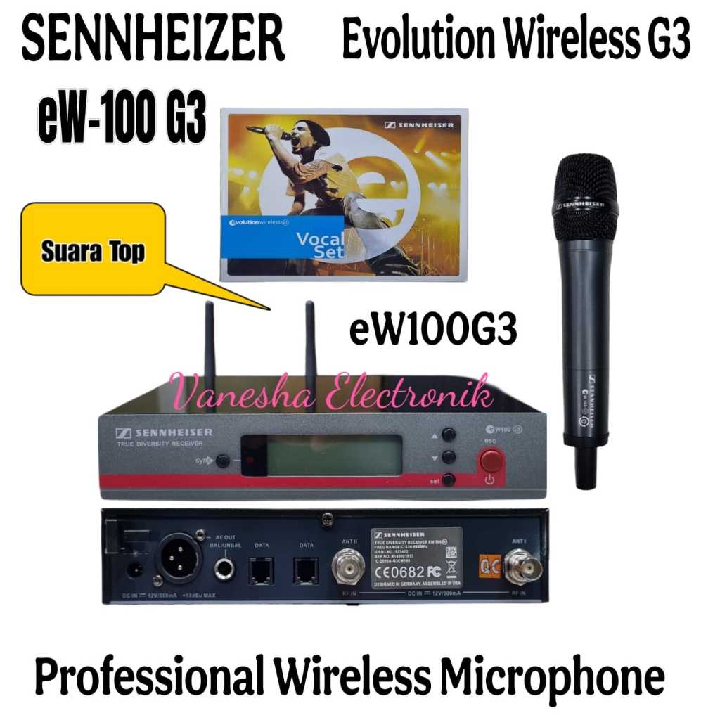 Mic Wireless Sennheiser EW100/EW135 G3 Singel Mic