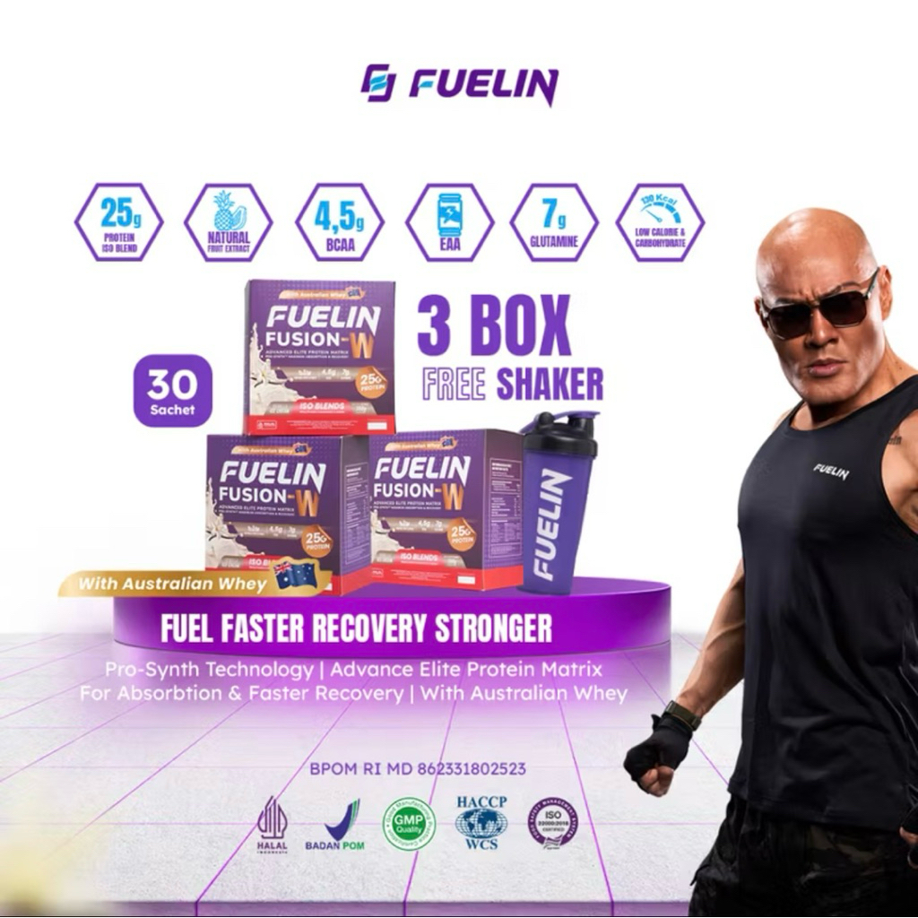Paket Bundling 3box - Fuelin - Fusion W ISO BLENDS (whey protein & isolte) susu protein with smart f