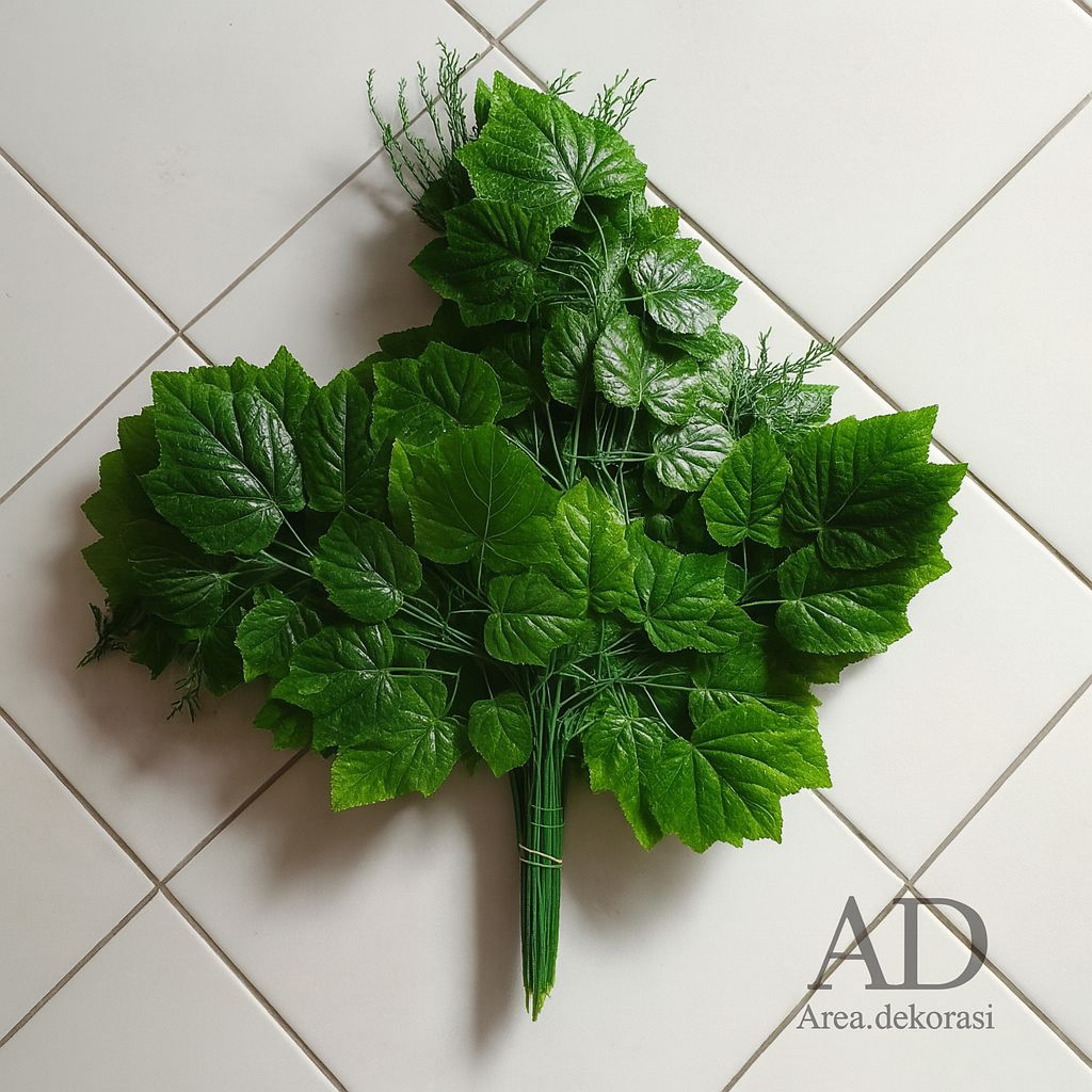 Daun Anggur (lusinan) Daun Artificial / Daun Dekorasi / Daun Plastik / Daun Pernikahan