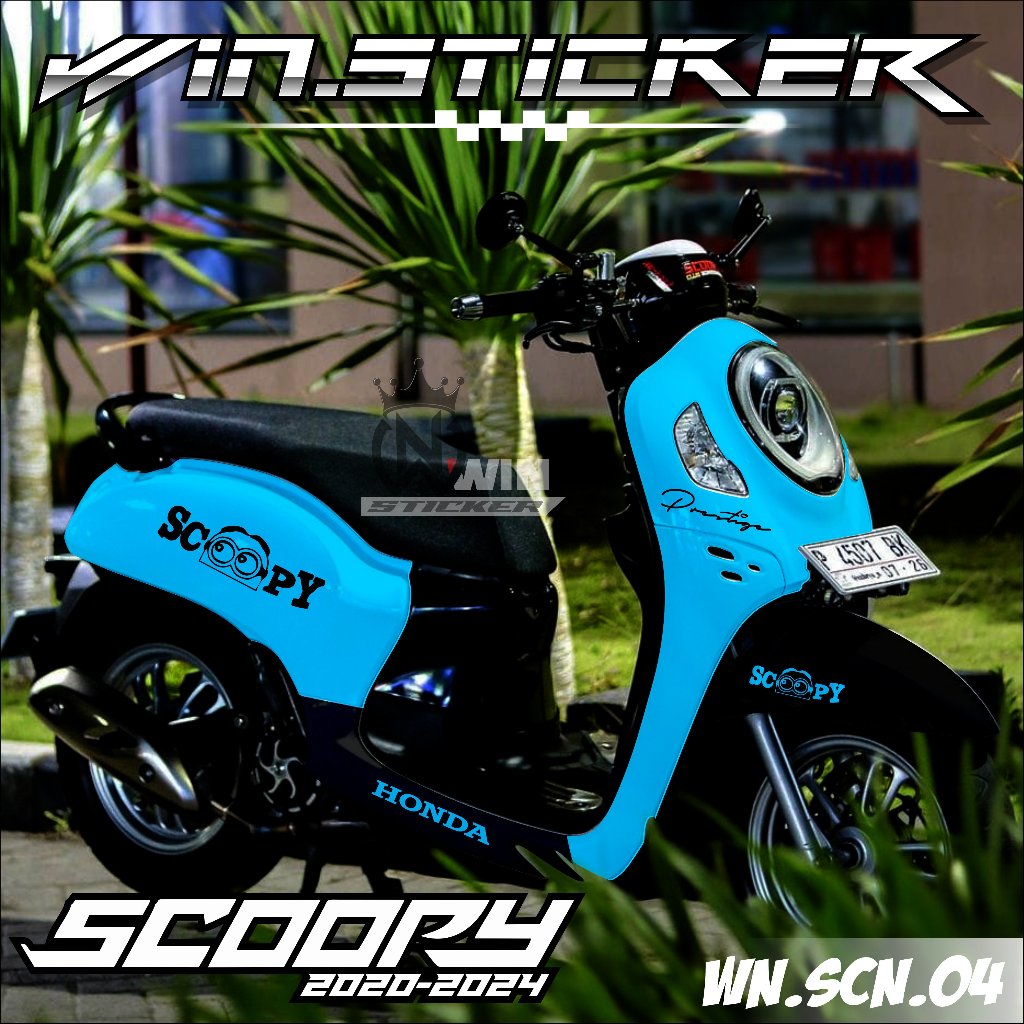 (COD) TERBARU Decal Stiker Honda Scoopy All New 2020 - Decal Scoopy 2020-2023 Motif Variasi Simple M