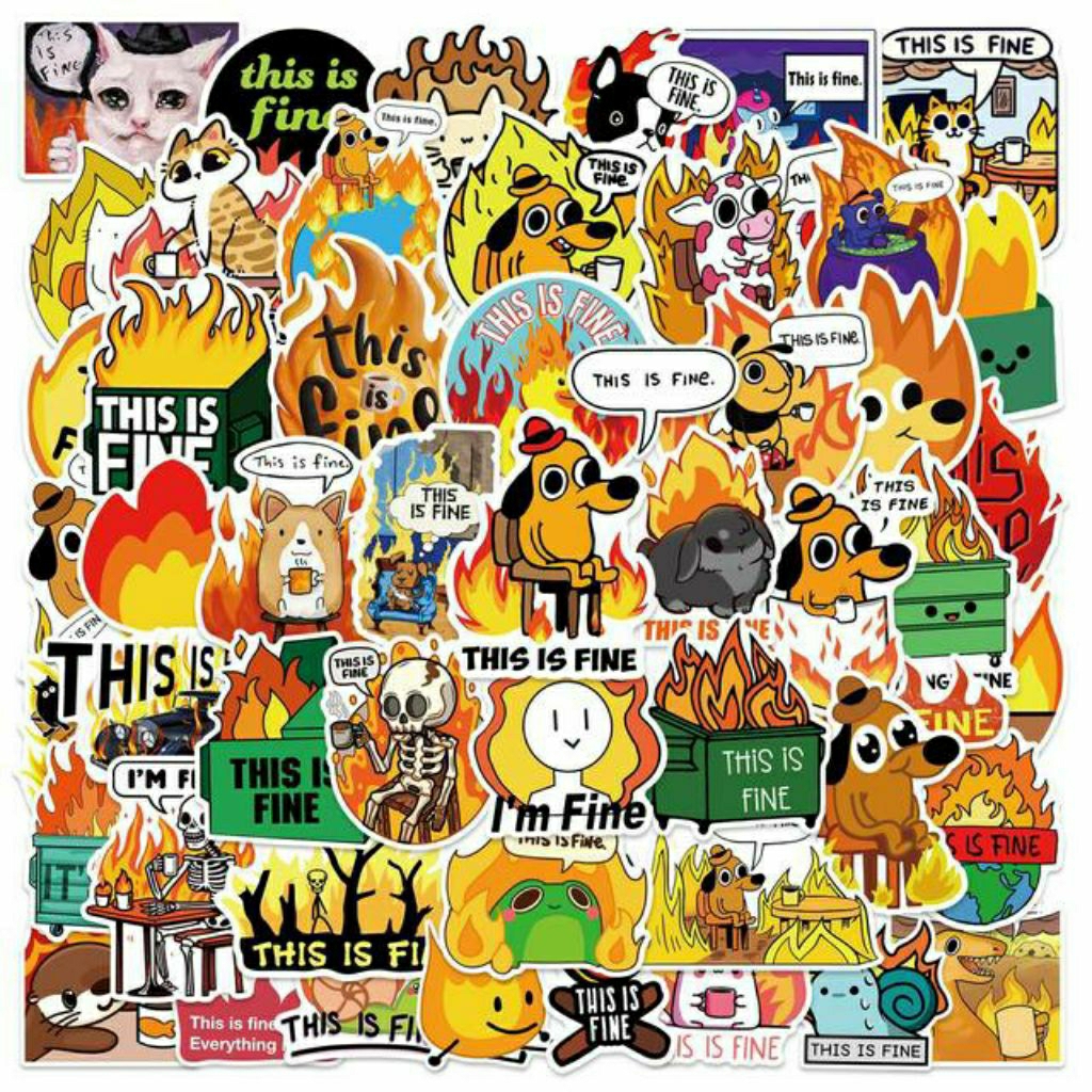 

Stiker Pack Meme This Is Fine Stiker Meme Terbaru Stiker Aesthetic Stiker Laptop Stiker Helm Stiker Tumblr Stiker HP, Aksesoris Hp , Anti Air