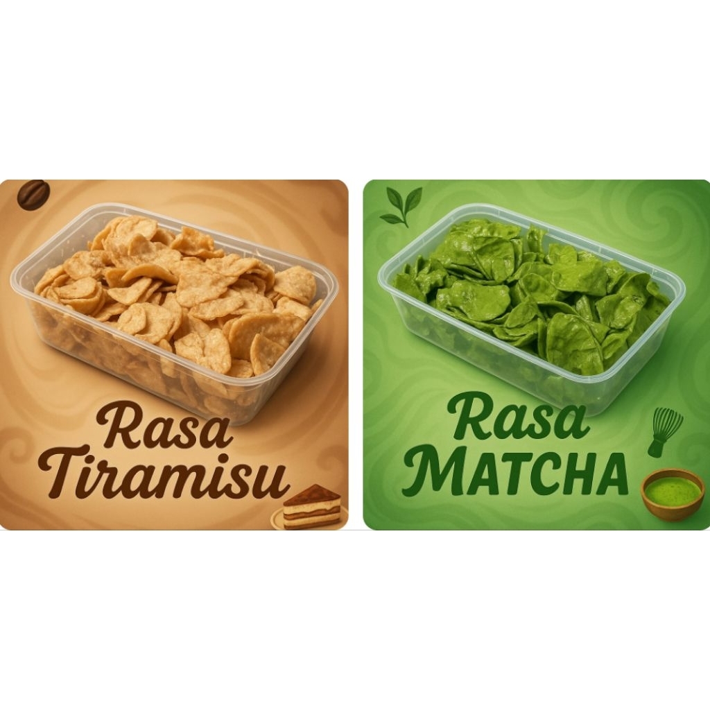 

KERIPIK PISANG LUMER MIMI | Paket 2 Box VARIAN Tiramisu & Matcha
