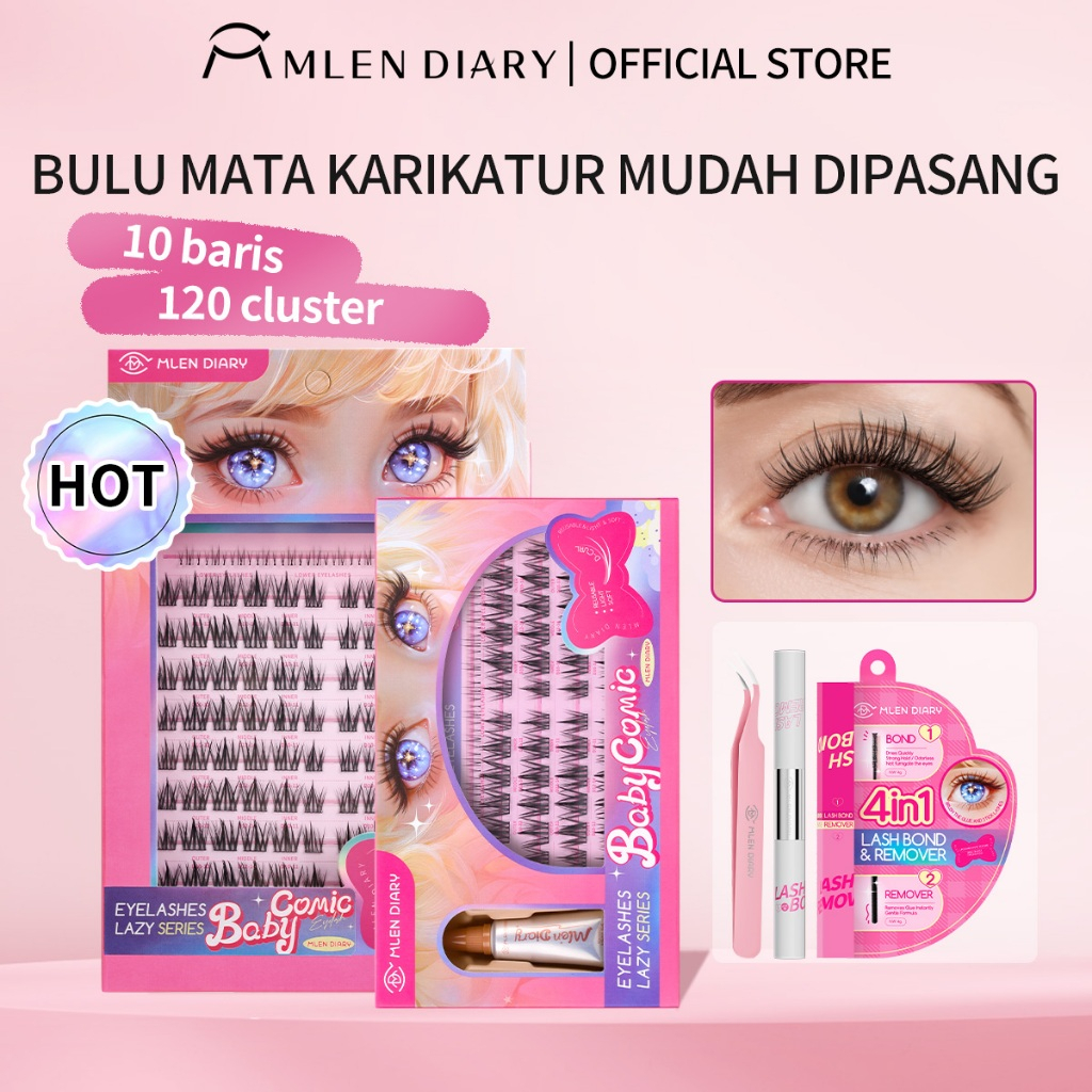 MLEN DIARY BULU MATA PALSU BABY COMIC / SUNFLOWER / STAR / MIXED - NATURAL EYELASH