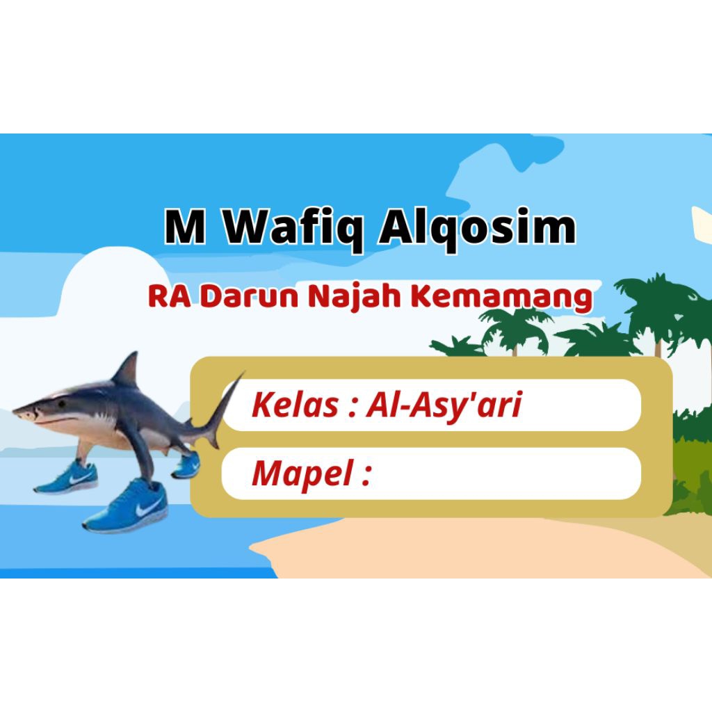 

Stiker nama dan mata pelajaran