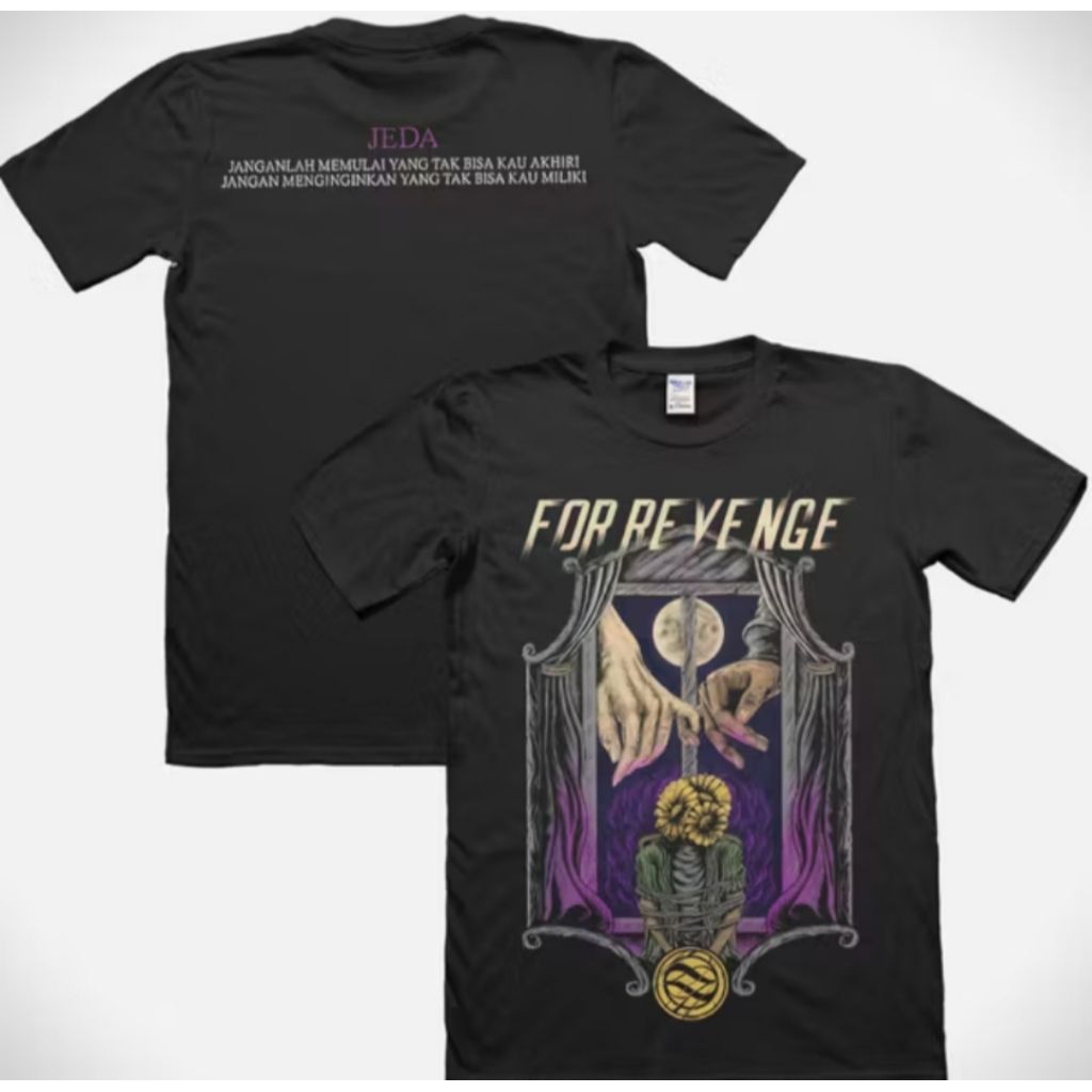 Kaos Distro Band For Revenge Jeda Kaos T-shirt Pria Dan Wanita Bahan Adem & Nyaman