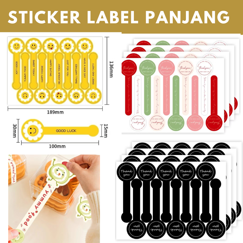 

100pcs Sticker Label Panjang Murah | Sticker Label Aesthetic
