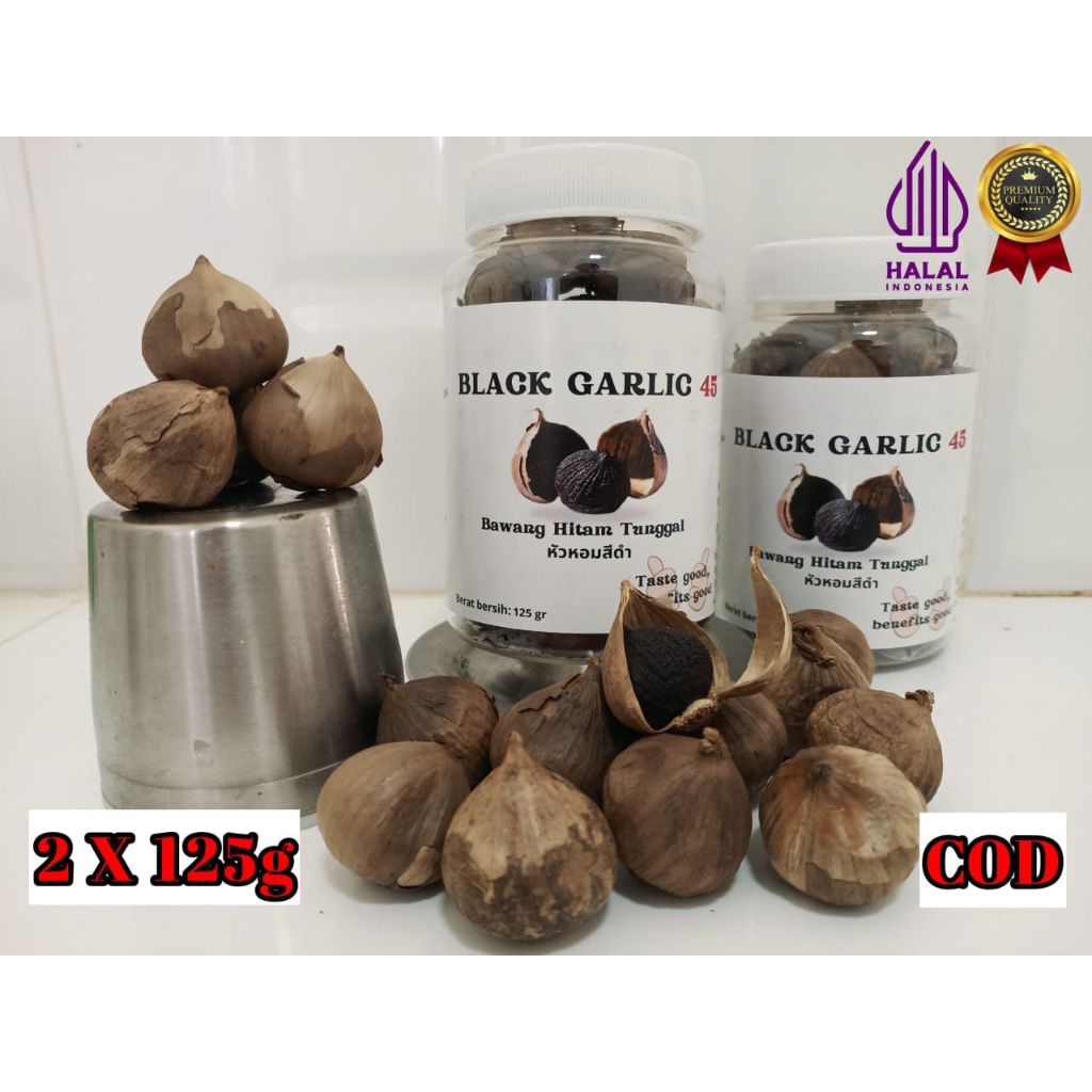 

BLACK GARLIC 45 ( 2x125g ) Bawang Hitam Tunggal Solo Premium