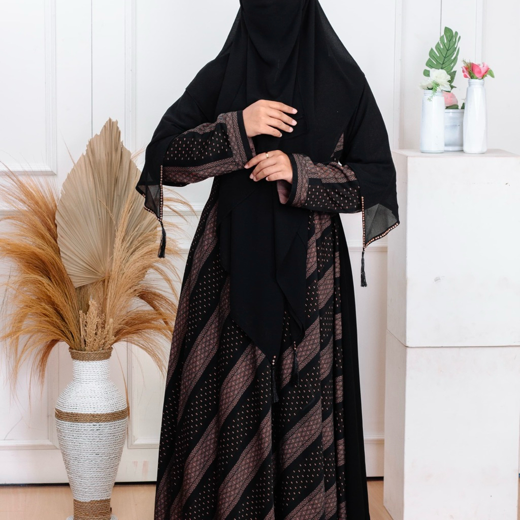 Zahra gamis abaya turkey hitam Baju gamis turki terbaru mewah dan elegan abaya pesta elegan abaya me