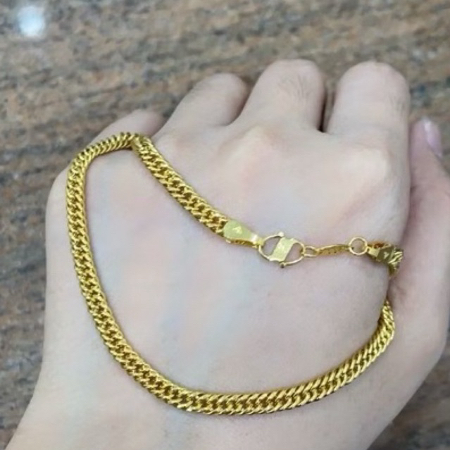 Kalung Emas Pria Semi Holo Sirip Polos SS 10Graman EMAS ASLI Kadar 700 16K