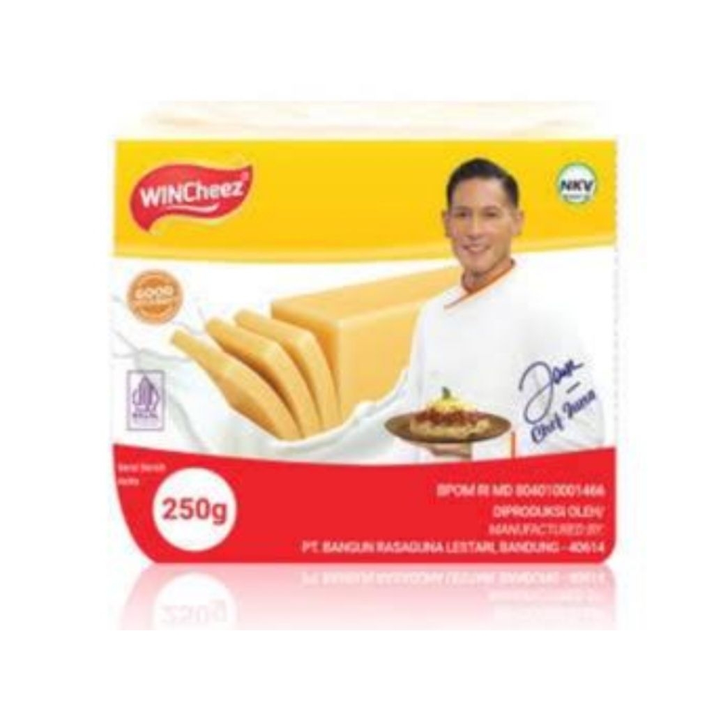 

Wincheez Cheddar Cheese 250 gr - Keju Cheddar Olahan Blok