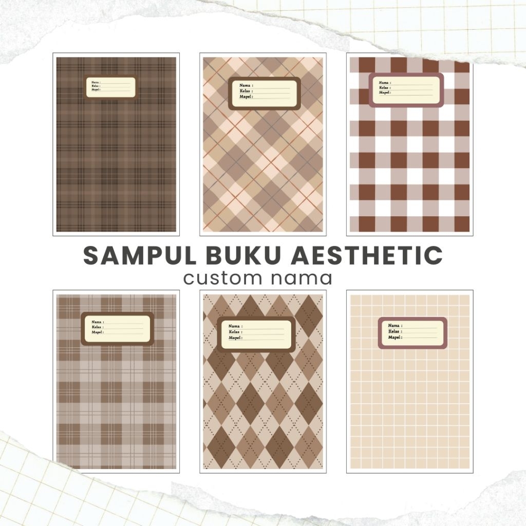 

sampul buku tulis aesthetic sekolah/ chocolate series/warna cokat part 1