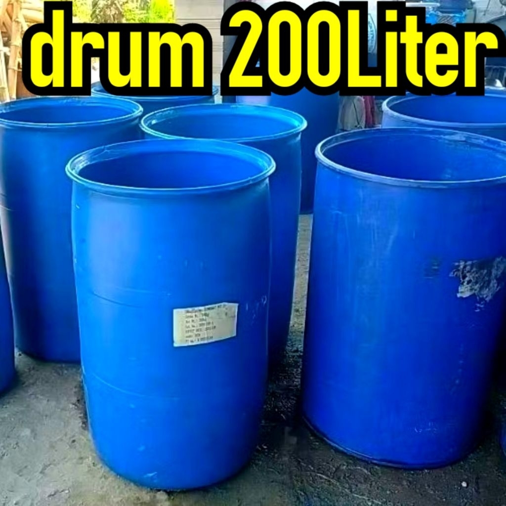 drum plastik 200liter/tong/blung plastik.200L. terbuka bahan tebal hdpe untuk tandon air.dan silase 
