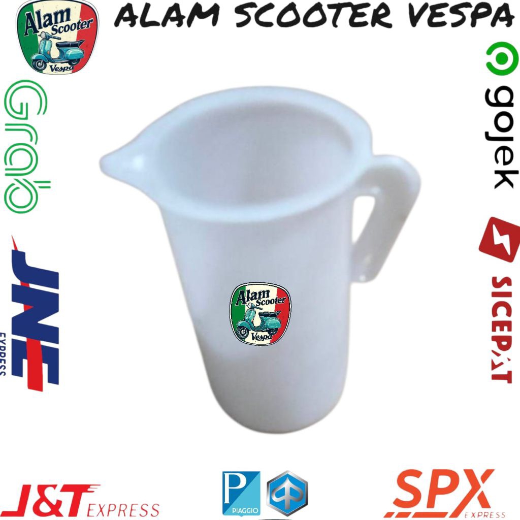 Gelas takaran oli vespa oli samping vespa